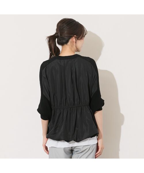 PISANO / ピサーノ ニット・セーター | 【セットアップ対応・手洗いOK】ニット×布帛ドッキングドルマンスリーブトップ | 詳細2