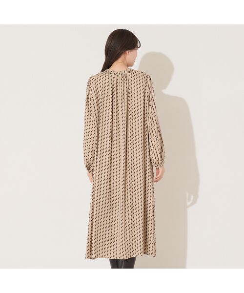 PISANO / ピサーノ ミニ丈・ひざ丈ワンピース | 【手洗いOK】幾何プリント・ギャザーワンピース | 詳細2