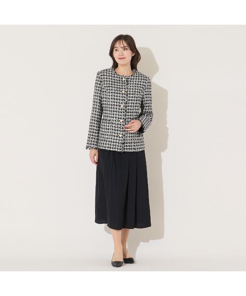 PISANO / ピサーノ ミニ丈・ひざ丈ワンピース | 【手洗いOK】割繊デシン・ギャザーワンピース(ブラック) | 詳細11