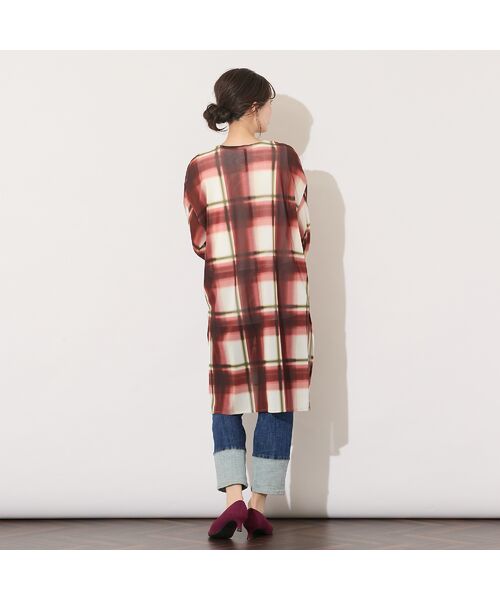 PISANO / ピサーノ チュニック | 【手洗いOK】トーンオン・トーンチェックプリント・チュールチュニック | 詳細16