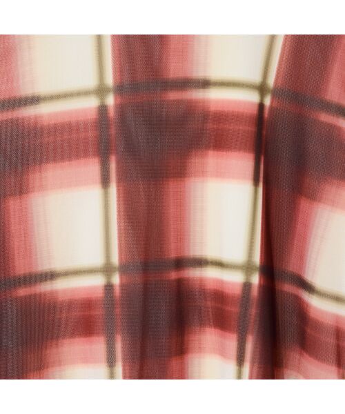 PISANO / ピサーノ チュニック | 【手洗いOK】トーンオン・トーンチェックプリント・チュールチュニック | 詳細17