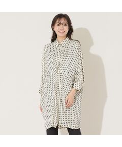 PISANO / ピサーノ シャツ・ブラウス | 【手洗いOK】2WAY・ドルマンスリーブ幾何プリントチュニックブラウス