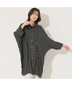 PISANO / ピサーノ シャツ・ブラウス | 【手洗いOK】2WAY・ドルマンスリーブ幾何プリントチュニックブラウス