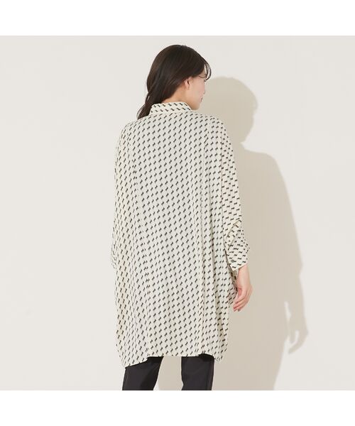 PISANO / ピサーノ シャツ・ブラウス | 【手洗いOK】2WAY・ドルマンスリーブ幾何プリントチュニックブラウス | 詳細2