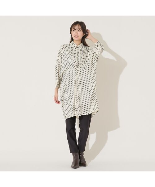 PISANO / ピサーノ シャツ・ブラウス | 【手洗いOK】2WAY・ドルマンスリーブ幾何プリントチュニックブラウス | 詳細5
