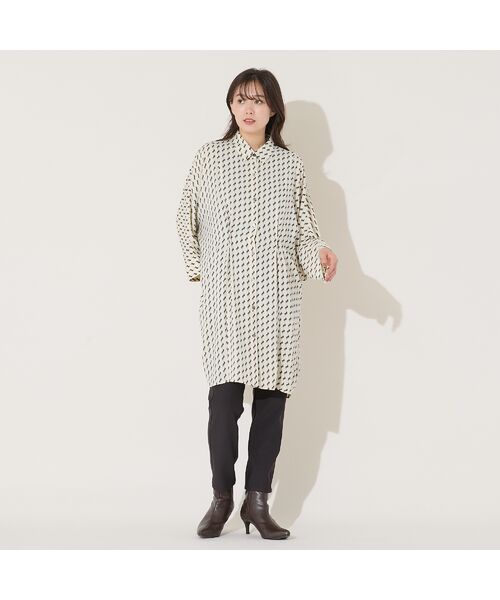 PISANO / ピサーノ シャツ・ブラウス | 【手洗いOK】2WAY・ドルマンスリーブ幾何プリントチュニックブラウス | 詳細7