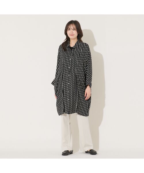 PISANO / ピサーノ シャツ・ブラウス | 【手洗いOK】2WAY・ドルマンスリーブ幾何プリントチュニックブラウス | 詳細14
