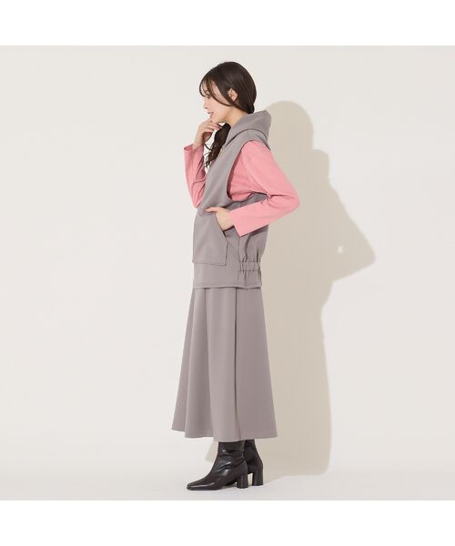 PISANO / ピサーノ ミニ・ひざ丈スカート | 【手洗いOK・セットアップ対応】アクアスーティングAラインシルエットスカート | 詳細6