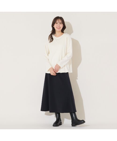 PISANO / ピサーノ ミニ・ひざ丈スカート | 【手洗いOK・セットアップ対応】アクアスーティングAラインシルエットスカート | 詳細12