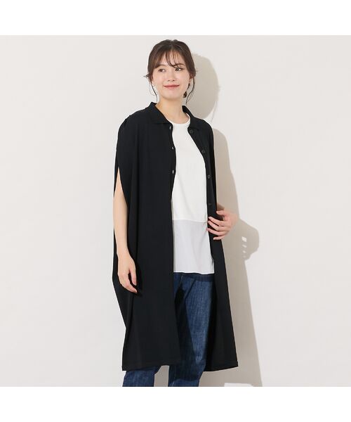PISANO / ピサーノ ベスト | 【手洗いOK】コクーンシルエット・肩タックロングジレ | 詳細4