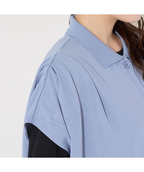 PISANO / ピサーノ ベスト | 【手洗いOK】コクーンシルエット・肩タックロングジレ | 詳細16