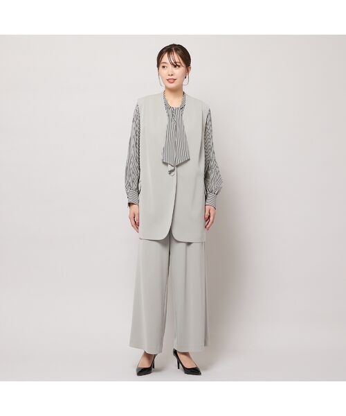 PISANO / ピサーノ ベスト | 【セットアップ対応】ショルダータック・ノーカラージレ | 詳細1