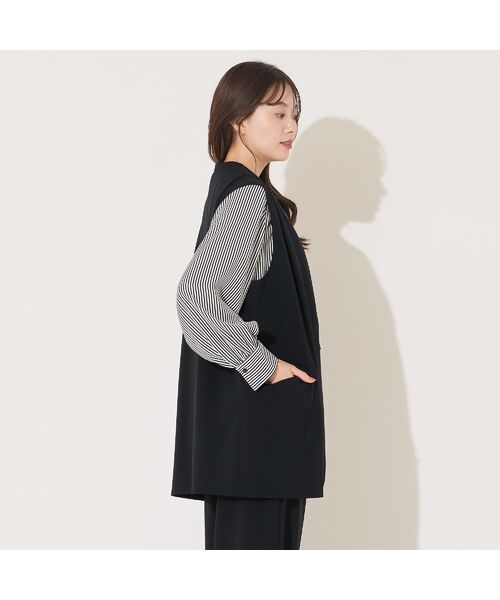 PISANO / ピサーノ ベスト | 【セットアップ対応】ショルダータック・ノーカラージレ | 詳細6