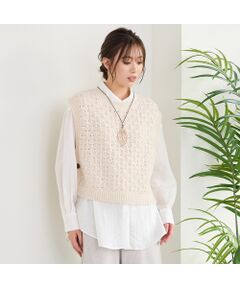 PISANO / ピサーノ その他トップス | 【アンサンブル】ニットジレ×ストライプシャツ