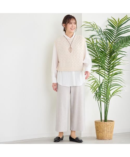 PISANO / ピサーノ その他トップス | 【アンサンブル】ニットジレ×ストライプシャツ | 詳細6