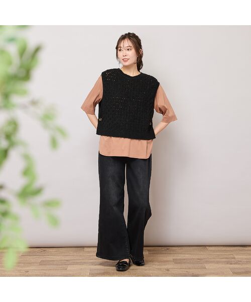 PISANO / ピサーノ その他トップス | 【アンサンブル】ニットジレ×ストライプシャツ | 詳細16