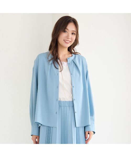 PISANO / ピサーノ シャツ・ブラウス | 【手洗いOK・機能性素材・セットアップ対応】3WAYスタンドカラーブラウス | 詳細9