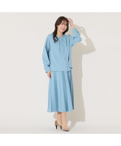 PISANO / ピサーノ シャツ・ブラウス | 【手洗いOK・機能性素材・セットアップ対応】3WAYスタンドカラーブラウス | 詳細12