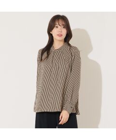 PISANO / ピサーノ シャツ・ブラウス | 【手洗いOK】2WAY・ストライプタイブラウス