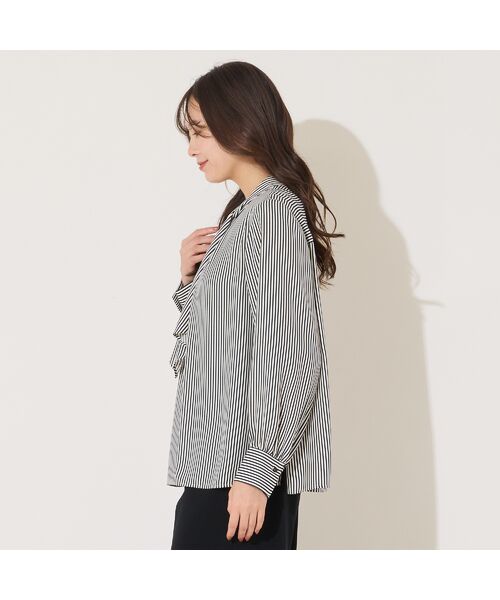 PISANO / ピサーノ シャツ・ブラウス | 【手洗いOK】2WAY・ストライプタイブラウス | 詳細1