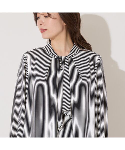 PISANO / ピサーノ シャツ・ブラウス | 【手洗いOK】2WAY・ストライプタイブラウス | 詳細8