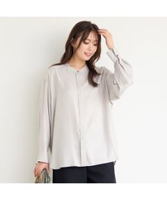 PISANO / ピサーノ シャツ・ブラウス | 【手洗いOK・接触冷感】キュプラツイルスタンドカラーブラウス