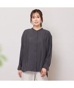 PISANO / ピサーノ シャツ・ブラウス | 【手洗いOK・接触冷感】キュプラツイルスタンドカラーブラウス
