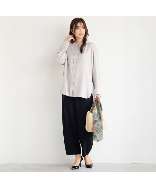 PISANO / ピサーノ シャツ・ブラウス | 【手洗いOK・接触冷感】キュプラツイルスタンドカラーブラウス | 詳細3