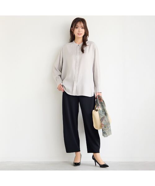 PISANO / ピサーノ シャツ・ブラウス | 【手洗いOK・接触冷感】キュプラツイルスタンドカラーブラウス | 詳細4