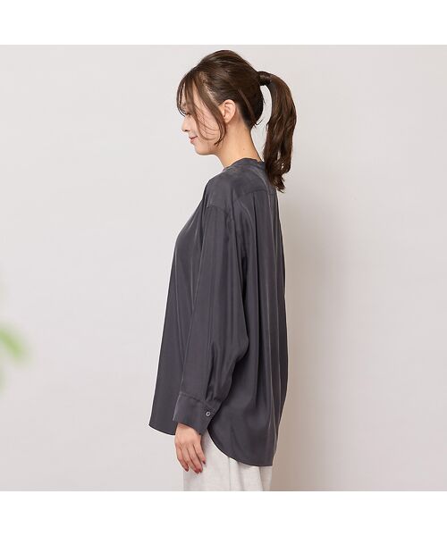 PISANO / ピサーノ シャツ・ブラウス | 【手洗いOK・接触冷感】キュプラツイルスタンドカラーブラウス | 詳細5