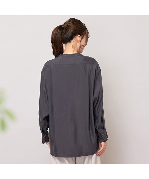 PISANO / ピサーノ シャツ・ブラウス | 【手洗いOK・接触冷感】キュプラツイルスタンドカラーブラウス | 詳細6