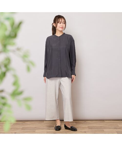 PISANO / ピサーノ シャツ・ブラウス | 【手洗いOK・接触冷感】キュプラツイルスタンドカラーブラウス | 詳細7