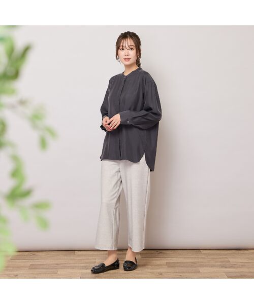 PISANO / ピサーノ シャツ・ブラウス | 【手洗いOK・接触冷感】キュプラツイルスタンドカラーブラウス | 詳細9
