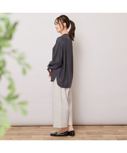 PISANO / ピサーノ シャツ・ブラウス | 【手洗いOK・接触冷感】キュプラツイルスタンドカラーブラウス | 詳細11