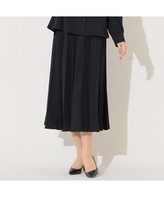 PISANO / ピサーノ ミニ・ひざ丈スカート | 【機能性素材・セットアップ対応】加工プリーツ・Aラインスカート