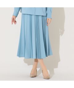 PISANO / ピサーノ ミニ・ひざ丈スカート | 【機能性素材・セットアップ対応】加工プリーツ・Aラインスカート