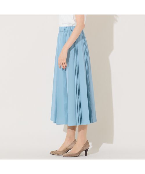 PISANO / ピサーノ ミニ・ひざ丈スカート | 【機能性素材・セットアップ対応】加工プリーツ・Aラインスカート | 詳細5