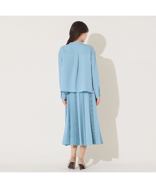 PISANO / ピサーノ ミニ・ひざ丈スカート | 【機能性素材・セットアップ対応】加工プリーツ・Aラインスカート | 詳細10
