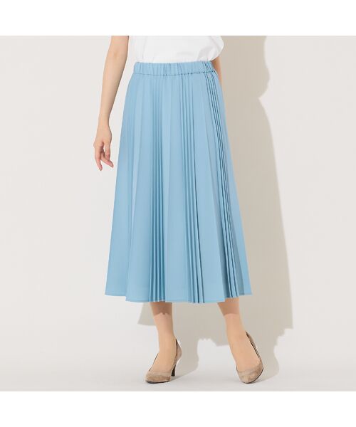 PISANO / ピサーノ ミニ・ひざ丈スカート | 【機能性素材・セットアップ対応】加工プリーツ・Aラインスカート | 詳細12