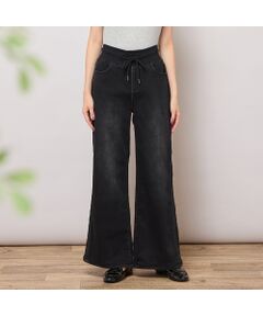 PISANO / ピサーノ デニムパンツ | 【手洗いOK・インディニット】サイドラインワイドデニム