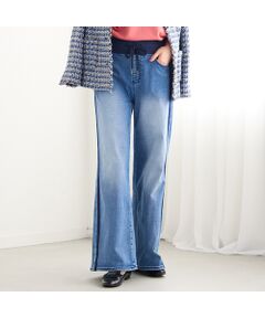 PISANO / ピサーノ デニムパンツ | 【手洗いOK・インディニット】サイドラインワイドデニム