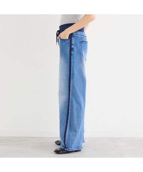 PISANO / ピサーノ デニムパンツ | 【手洗いOK・インディニット】サイドラインワイドデニム | 詳細4