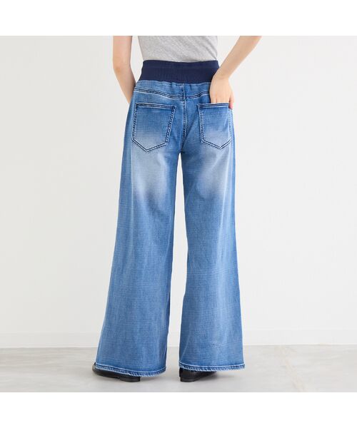 PISANO / ピサーノ デニムパンツ | 【手洗いOK・インディニット】サイドラインワイドデニム | 詳細5