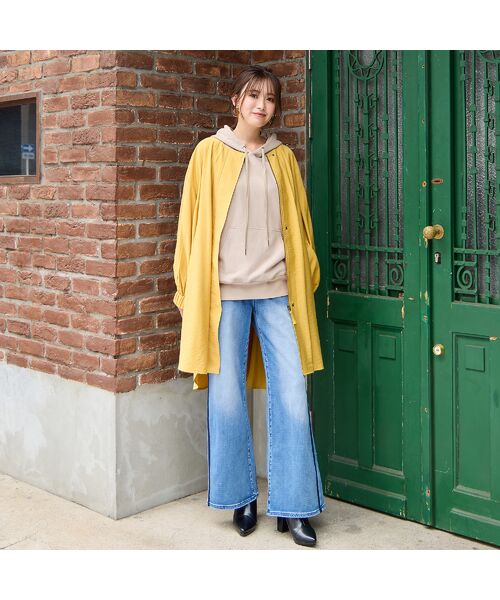 PISANO / ピサーノ デニムパンツ | 【手洗いOK・インディニット】サイドラインワイドデニム | 詳細8