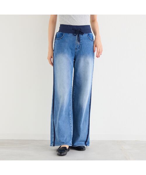 PISANO / ピサーノ デニムパンツ | 【手洗いOK・インディニット】サイドラインワイドデニム | 詳細11