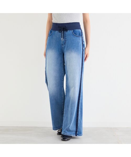 PISANO / ピサーノ デニムパンツ | 【手洗いOK・インディニット】サイドラインワイドデニム | 詳細12