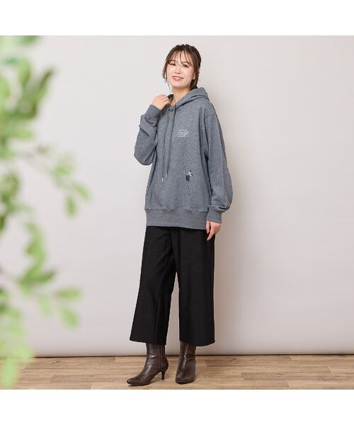 PISANO / ピサーノ ショート・ハーフ・半端丈パンツ | 【手洗いOK】デニムプリント・裏起毛ワイドパンツ | 詳細12