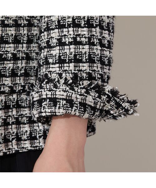 PISANO / ピサーノ ノーカラージャケット | ツィード・ノーカラージャケット | 詳細13