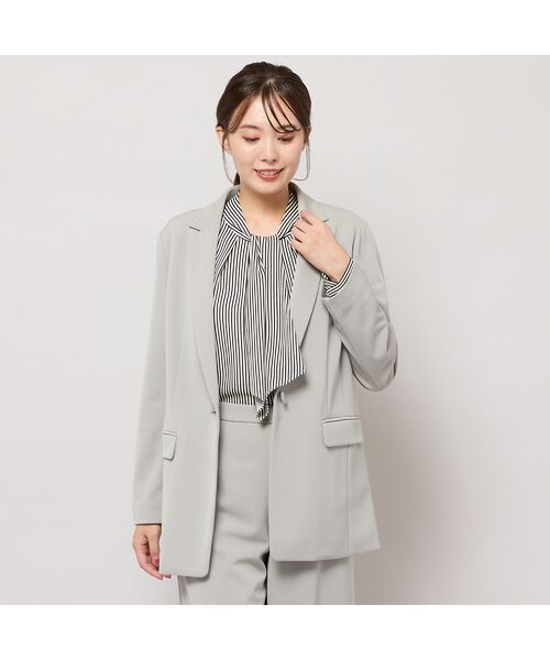 PISANO/ピサーノ 【セットアップ対応】ワンボタン・テーラードジャケット グレー LL PISANO/ピサーノ 【セットアップ対応】ワンボタン・テーラードジャケット グレー LL