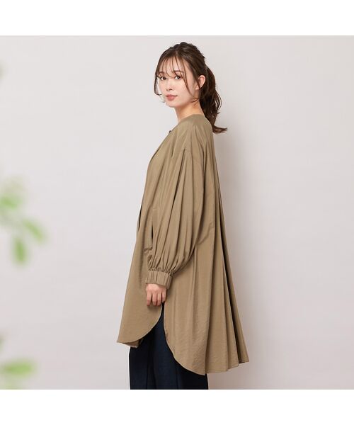 PISANO / ピサーノ ノーカラージャケット | 【手洗いOK】ノーカラー・MA-1ロングジャケット | 詳細1